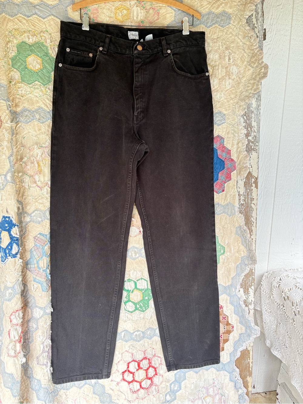 Vintage Calvin Klein Jeans Black Relaxed Men's Jeans 36x33